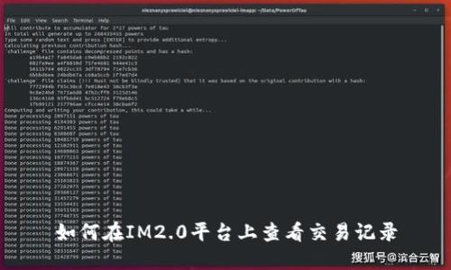 如何在IM2.0平台上查看交易记录